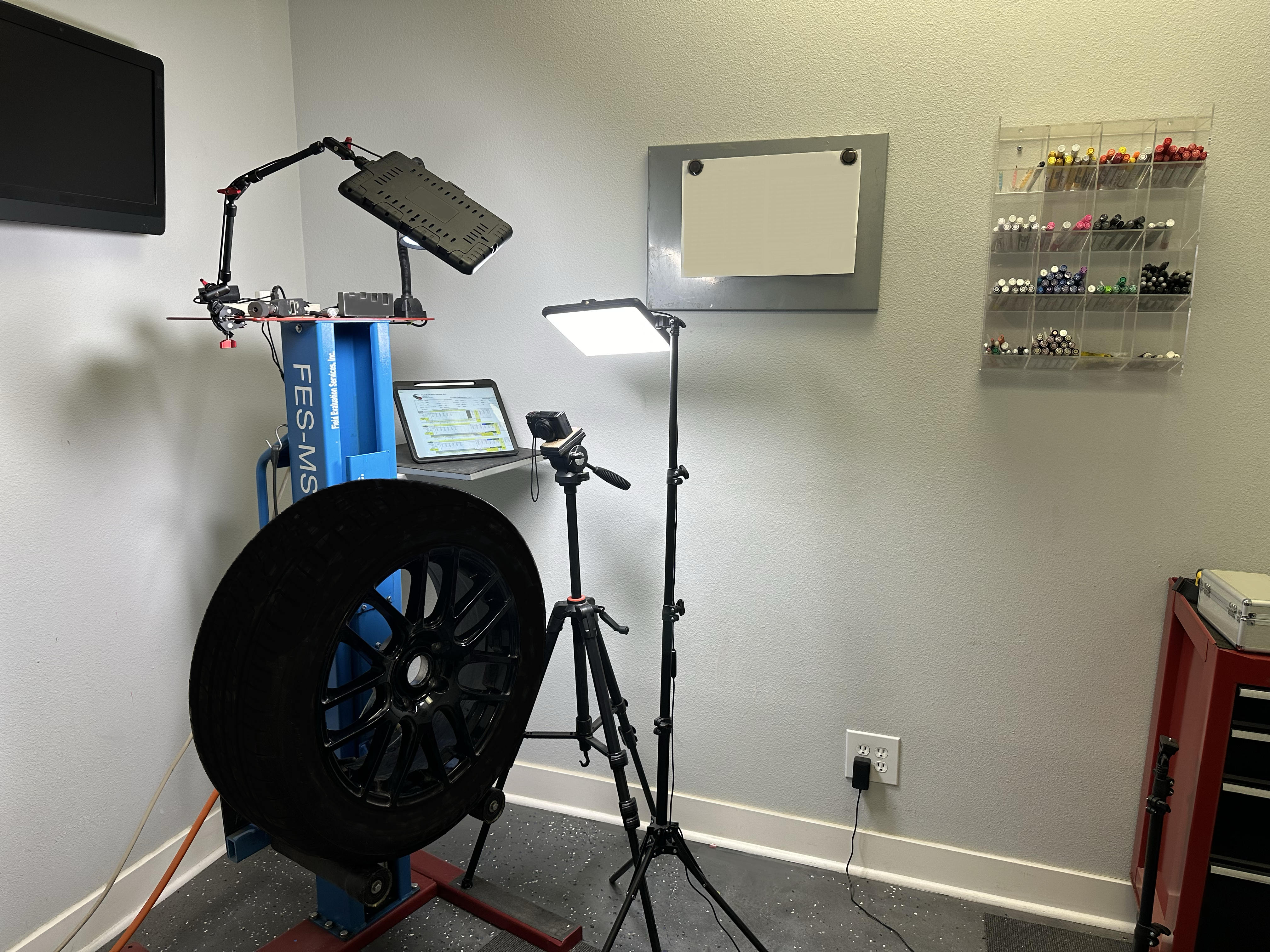 Tire photography used for documentation and wear review